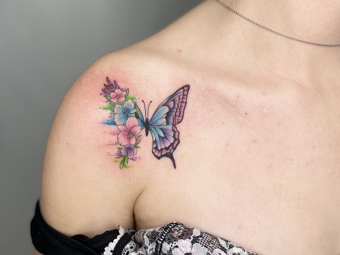 sommerfugl tatovering